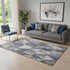 5' X 8' Gray And Beige Geometric Washable Area Rug With UV Protection