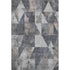 5' X 8' Gray And Beige Geometric Washable Area Rug With UV Protection