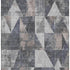 5' X 8' Gray And Beige Geometric Washable Area Rug With UV Protection
