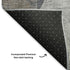 8' Gray And Beige Geometric Washable Round Rug With UV Protection