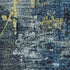 5' X 8' Navy Blue And Gold Geometric Washable Area Rug With UV Protection