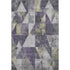 8' X 10' Purple And Beige Geometric Washable Area Rug With UV Protection