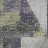 9' X 12' Purple And Beige Geometric Washable Area Rug With UV Protection
