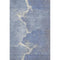 8' X 10' Denim Blue And Gray Abstract Washable Area Rug With UV Protection