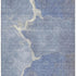 8' X 10' Denim Blue And Gray Abstract Washable Area Rug With UV Protection