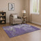 8' X 10' Purple And Beige Abstract Washable Area Rug With UV Protection