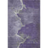 8' X 10' Purple And Beige Abstract Washable Area Rug With UV Protection
