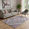 5' X 8' Blush Charcoal And Gray Diamond Washable Area Rug With UV Protection