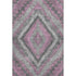 5' X 8' Blush Charcoal And Gray Diamond Washable Area Rug With UV Protection