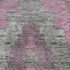 5' X 8' Blush Charcoal And Gray Diamond Washable Area Rug With UV Protection