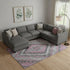 9' X 12' Blush Charcoal And Gray Diamond Washable Area Rug With UV Protection
