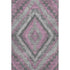 9' X 12' Blush Charcoal And Gray Diamond Washable Area Rug With UV Protection