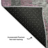 9' X 12' Blush Charcoal And Gray Diamond Washable Area Rug With UV Protection