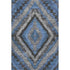5' X 8' Blue Charcoal And Gray Diamond Washable Area Rug With UV Protection