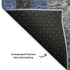 5' X 8' Blue Charcoal And Gray Diamond Washable Area Rug With UV Protection