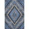 8' X 10' Blue Charcoal And Gray Diamond Washable Area Rug With UV Protection
