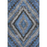 8' X 10' Blue Charcoal And Gray Diamond Washable Area Rug With UV Protection