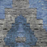 8' X 10' Blue Charcoal And Gray Diamond Washable Area Rug With UV Protection