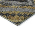 5' X 8' Gold Charcoal And Gray Diamond Washable Area Rug With UV Protection