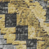 5' X 8' Gold Charcoal And Gray Diamond Washable Area Rug With UV Protection