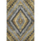 8' X 10' Gold Charcoal And Gray Diamond Washable Area Rug With UV Protection