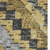 8' X 10' Gold Charcoal And Gray Diamond Washable Area Rug With UV Protection