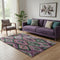 5' X 8' Blush Green And Ivory Ikat Washable Area Rug With UV Protection