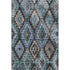 9' X 12' Brown And Blue Ikat Washable Area Rug With UV Protection