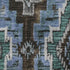 9' X 12' Brown And Blue Ikat Washable Area Rug With UV Protection