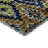 5' X 8' Navy Blue Gold And Beige Ikat Washable Area Rug With UV Protection