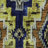 5' X 8' Navy Blue Gold And Beige Ikat Washable Area Rug With UV Protection