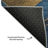 8' Blue And Gold Abstract Washable Round Rug With UV Protection