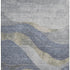 5' X 8' Denim Blue And Gray Abstract Washable Area Rug With UV Protection