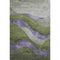 8' X 10' Olive Green And Purple Abstract Washable Area Rug With UV Protection