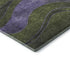 8' X 10' Olive Green And Purple Abstract Washable Area Rug With UV Protection