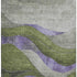 8' X 10' Olive Green And Purple Abstract Washable Area Rug With UV Protection