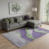 9' X 12' Purple And Green Abstract Washable Area Rug With UV Protection