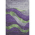 9' X 12' Purple And Green Abstract Washable Area Rug With UV Protection