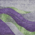 9' X 12' Purple And Green Abstract Washable Area Rug With UV Protection