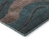 9' X 12' Teal And Taupe Abstract Washable Area Rug With UV Protection