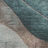 9' X 12' Teal And Taupe Abstract Washable Area Rug With UV Protection