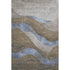8' X 10' Taupe And Blue Abstract Washable Area Rug With UV Protection