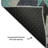 5' X 8' Black Gray And Blue Diamond Washable Area Rug With UV Protection