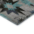 5' X 8' Black Gray And Blue Diamond Washable Area Rug With UV Protection