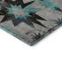 8' X 10' Black Gray And Blue Diamond Washable Area Rug With UV Protection