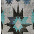8' X 10' Black Gray And Blue Diamond Washable Area Rug With UV Protection