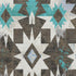 5' X 8' Brown Blue And Ivory Diamond Washable Area Rug With UV Protection