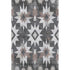 5' X 8' Graphite Brown And Ivory Diamond Washable Area Rug With UV Protection