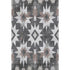 5' X 8' Graphite Brown And Ivory Diamond Washable Area Rug With UV Protection