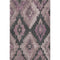8' X 10' Blush And Gray Ikat Washable Area Rug With UV Protection